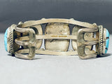 Godber Turquoise Very Rare Vintage Native American Navajo Sterling Silver Bracelet-Nativo Arts