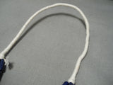 One Of The Best Vintage Navajo Tubule Lapis Native American Necklace-Nativo Arts
