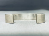 Fabulous Vintage Native American Navajo Sterling Silver Solid Heavy Bracelet-Nativo Arts