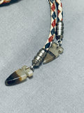 One Of The Most Unique Vintage Native American Navajo Green Turquoise Sterling Silver Bolo Tie-Nativo Arts