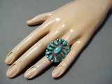 Elsie Yazzie Vintage Navajo Turquoise Sterling Silver Ring Native American Old-Nativo Arts