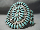 Important Vintage Native American Navajo Larry Moses Begay Turquoise Sterling Silver Bracelet-Nativo Arts