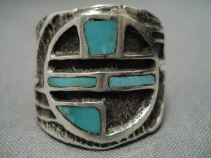 Striking Vintage Navajo Merle House Sterling Silver Native American Ring-Nativo Arts
