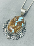 Fascintating Vintage Native American Navajo 8 Turquoise Sterling Silver Necklace-Nativo Arts