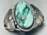 Vein Of Matrix Vintage Native American Navajo Green Turquoise Sterling Silver Bracelet-Nativo Arts