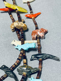 Drop Dead Gorgeous Vintage Native American Zuni Turquoise Sterling Silver Necklace-Nativo Arts