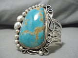 Quality Ray Nez Vintage Native American Navajo Royston Turquoise Sterling Silver Bracelet-Nativo Arts