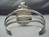 Paul Bard Vintage Native American Navajo Blue Warrior Turquoise Sterling Silver Bracelet Old-Nativo Arts