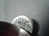Impressive Navajo Lapis Sterling Silver Ring Native American-Nativo Arts