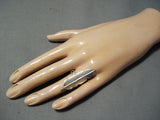 Incredible Intricacy Navajo Sterling Silver Feather Ring Native American-Nativo Arts