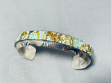 Stunning Native American Navajo #8 Turquoise Mine Sterling Silver Bracelet S. Francis Signed-Nativo Arts