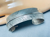 Extreme Detail Vintage Native American Navajo Ben Begaye (d) Sterling Silver Bracelet-Nativo Arts