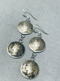 Unique Native American Navajo 4 Silver Mercury Dimes 1941 Earrings-Nativo Arts