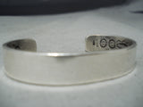 Importasnt Ray Adakai Vintage Native American Navajo Sterling Silver Bracelet Cuff-Nativo Arts