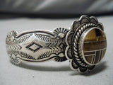 Tremendous Arnold Blackgoat Vintage Native American Navajo Sterling Silver Tiger's Eye Bracelet-Nativo Arts