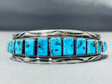 Amazing Vintage Native American Navajo Morenci Turquoise Sterling Silver Bracelet Thomas Tso-Nativo Arts