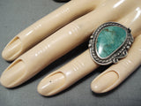 Superior Vintage Native American Navajo Royston Turquoise Sterling Silver Ring-Nativo Arts