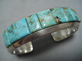 Museum Quality Vintage Native American Navajo Royston Turquoisr Thick Sterling Silver Bracelet-Nativo Arts