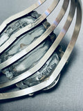 Rich Jim Native American Navajo Signed Gigantic Royston Turquoise Sterling Silver Bracelet-Nativo Arts