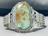 Magnificent Native American Navajo Immense Royston Turquoise Sterling Silver Bracelet-Nativo Arts