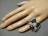 One Of The Best Vintage Zuni Native American Turquoise Butterfly Ring-Nativo Arts