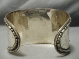 Native American Huge Tribal Vintage Sterling Silver Amber Tan Stone Bracelet-Nativo Arts