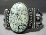 One Of The Best Vintage Native American Navajo Harry Morgan Sterling Silver Turquoise Bracelet-Nativo Arts