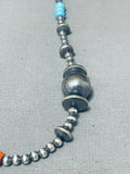One Of The Most Unique Turquoise Ball Spiny Oyster Sterling Silver Necklace-Nativo Arts