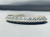 Precision Artist Vintage Native American Navajo Gary Reeves (d) Sterling Silver Bracelet-Nativo Arts