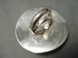 Amazing Bulb Sterling Silver Native American Button Huge Ring-Nativo Arts