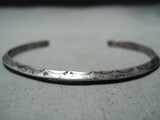 Wonderful Vintage Navajo Native American Sterling Silver Bracelet Old-Nativo Arts