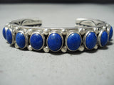 Native American Heavy Orville Tsinnie Lapis Sterling Silver Bracelet Cuff Old-Nativo Arts