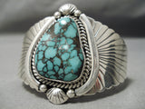 Quality Vintage Native American Navajo Carico Lake Turquoise Sterling Silver Bracelet-Nativo Arts