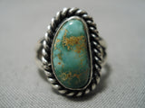 Striking Vintage Navajo Royston Turquoise Sterling Silver Native American Ring-Nativo Arts