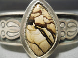 Important Vintage Native American Navajo Agate Darrell Victor Sterling Silver Bracelet-Nativo Arts