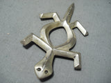 Whimsical Vintage Native American Navajo Sterling Silver Gecko Pin/ Pendant Old-Nativo Arts