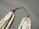 Quality Vintage Navajo Sterling Silver Shell Native American Heishi Necklace-Nativo Arts