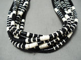 Unique Black & White Santo Domingo Jet & Shell Necklace Native American-Nativo Arts