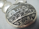 Museum Double Sided Vintage Native American Navajo Turquoise Sterling Silver Necklace-Nativo Arts