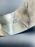 Most Intricate Hand Carved Vintage Native American Navajo Sterling Silver Bracelet-Nativo Arts