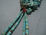 Impressive Vintage Navajo 50-stone Royston Turquoise Native American Necklace-Nativo Arts