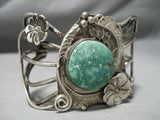 Important Early Vintage Native American Navajo Carico Lake Turquoise Sterling Silver Bracelet-Nativo Arts