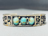 John Begay Vintage Native American Navajo Royston Turquoise Sterling Silver Bracelet-Nativo Arts
