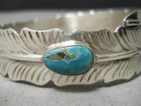 Best Vintage Native American Navajo Huge Ben Begaye Turquoise Sterling Silver Bangle Bracelet-Nativo Arts