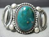 Important Vintage Native American Navajo Leo Martinez Turquoise Sterling Silver Bracelet-Nativo Arts