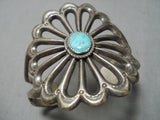 Quality Harry Yazzie Vintage Native American Navajo Turquoise Sterling Silver Bracelet-Nativo Arts