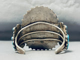 Elanda Wyaco Vintage Native American Zuni Lone Mountain Turquoise Sterling Silver Bracelet-Nativo Arts