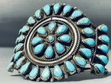 Wil Secatero Native American Navajo Turquoise Sterling Silver Bracelet Signed-Nativo Arts