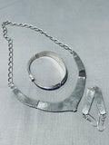 One Of The Best Vintage Native American Navajo Sugulite Sterling Silver Inlay Necklace Set-Nativo Arts