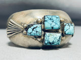Important Vintage Native American Navajo Spiderweb Turquoise Sterling Silver Bracelet-Nativo Arts